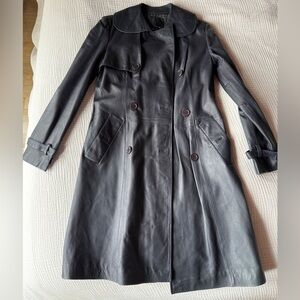 Joes Lambs Leather Soft Mid-Length Coat